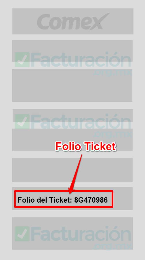Comex PASO 1. Identifica en tu ticket de compra el Folio 